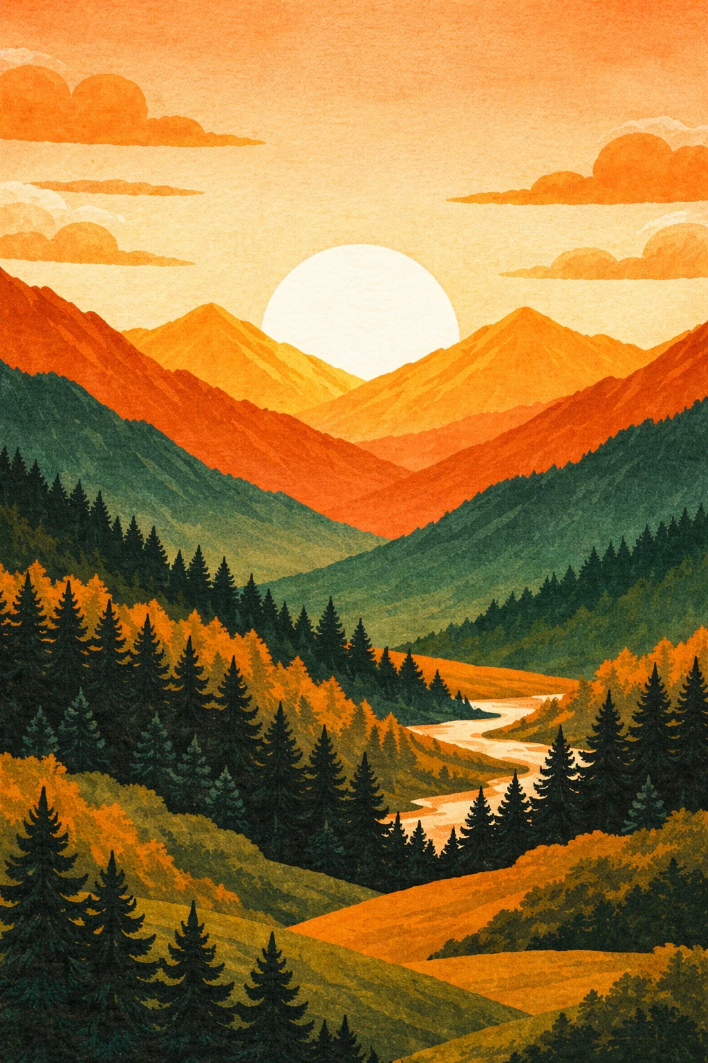 Gouache Landscape