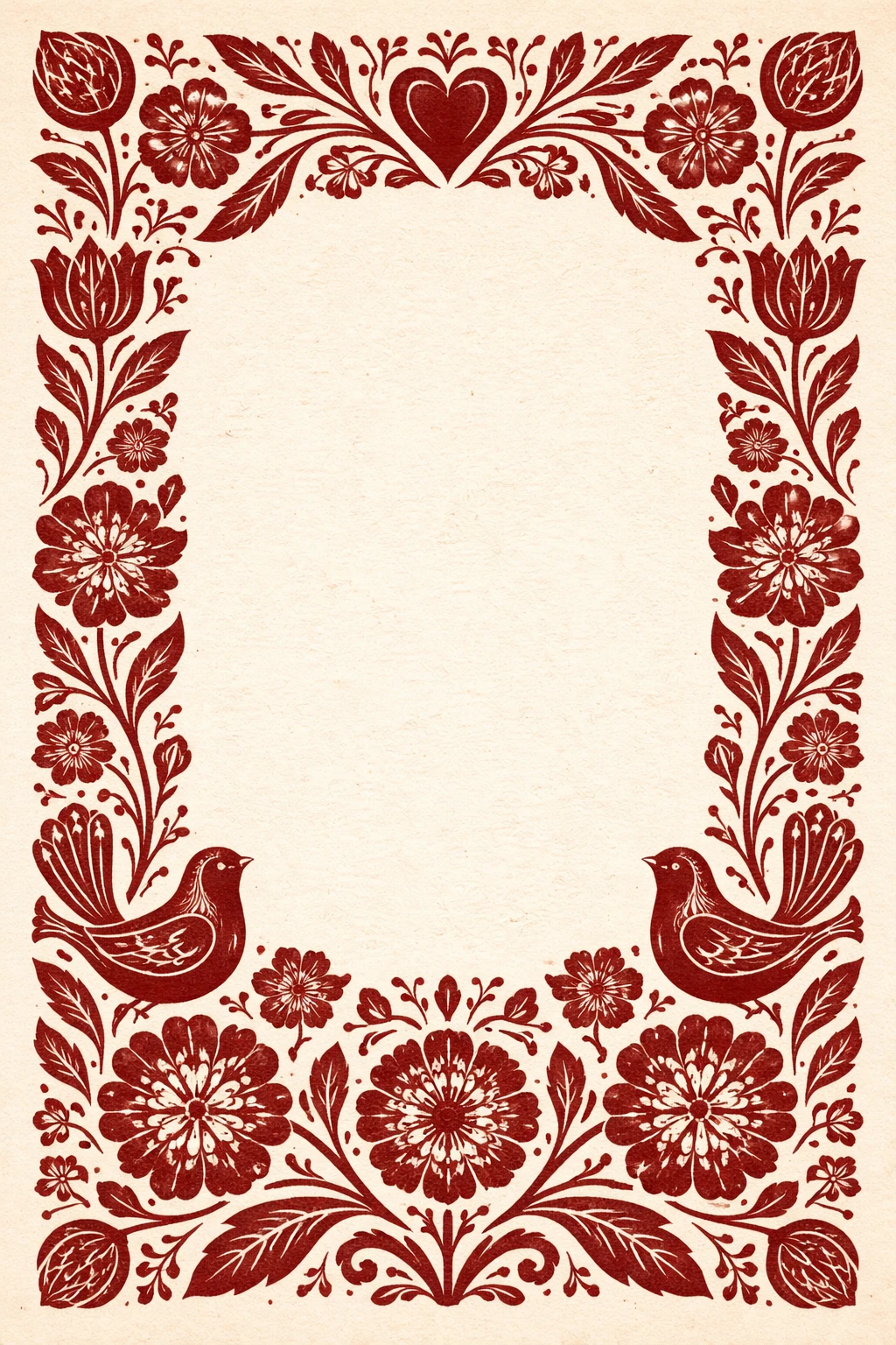 Lino Print Folk